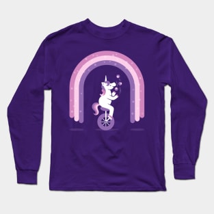 Unicycle Unicorn Long Sleeve T-Shirt